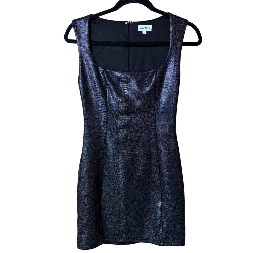 Superdown Jessalyn Faux Suede Mini Dress (Snake) - Size XS